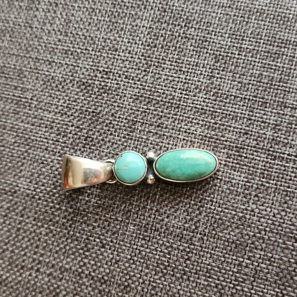 Gorgeous NWOT Native American Navajo Turquoise and Sterling Pendant 🩵🎁 - Picture 4 of 9